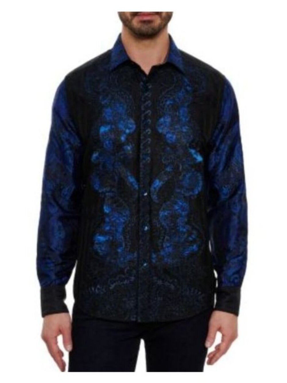 Robert Graham The Kattawar Limited Edition Paisley Silk Shirt Blue Size L NWOT!